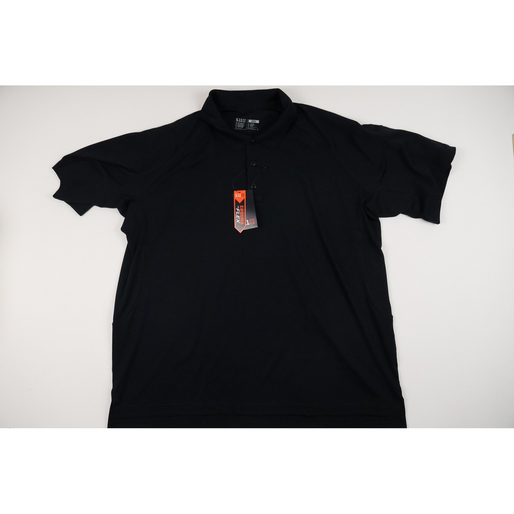 5.11 Tactical Polo Shirt Enduro-Flex Black Solid 2XL NWT